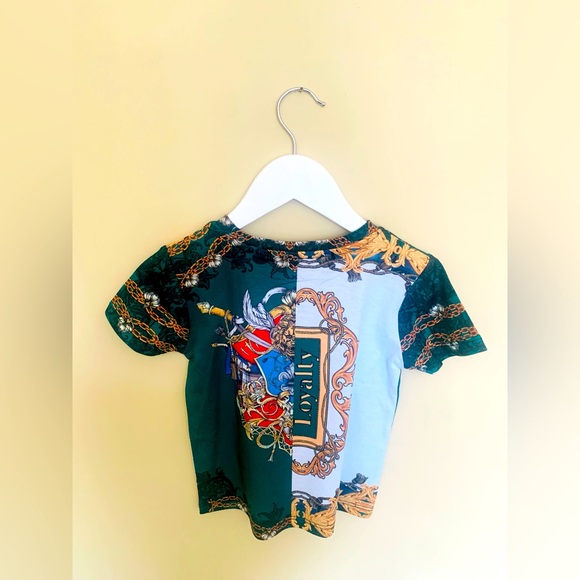 River Island Baby Boys Multicolor 'Loyalty' Graphic Print Short Sleeve T-Shirt - Picture 2 of 3